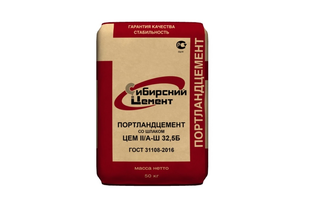 Цемент Сибирский Цемент ЦЕМ II/А-Ш 32,5 Б, М-400, Д20 (мешок 50 кг)