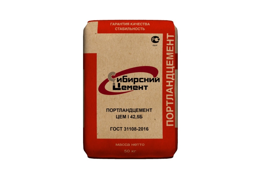 Цемент Сибирский Цемент ЦЕМ I 42,5Б, М-500, Д0 (мешок 50 кг)